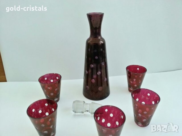 антикварен стъклен сервиз , снимка 7 - Антикварни и старинни предмети - 27588526