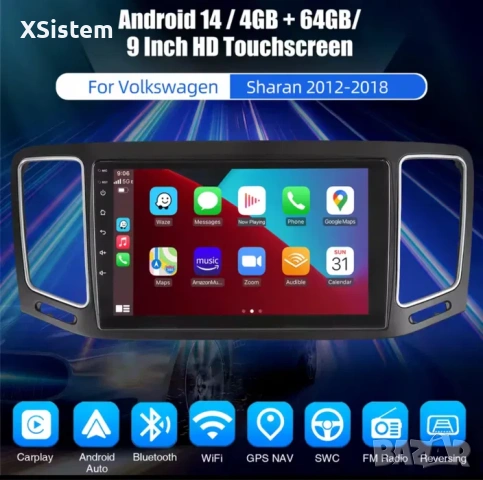 VW Sharan II 7N Seat Alhambra 2 10-21г android, снимка 3 - Аксесоари и консумативи - 53207264