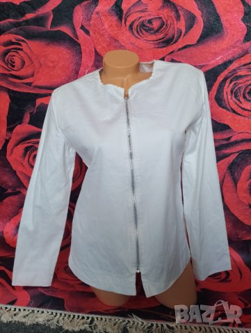 Бяло яке жакет тип сако М, снимка 4 - Якета - 36766196