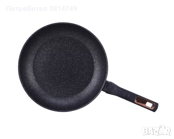 НОВ Тиган Brittany с трислойно незалепващо покритие GreblonC2, без токсини и тежки метали, 26см, снимка 3 - Съдове за готвене - 43299646