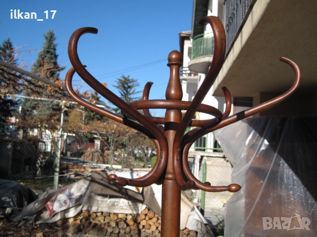 Виенска закачалка Дървена Ретро Варен Бук в добро състояние, снимка 6 - Закачалки - 52423025