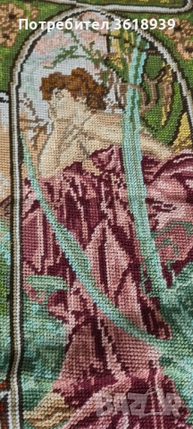 гоблен жена 49/22, снимка 3 - Гоблени - 52107811