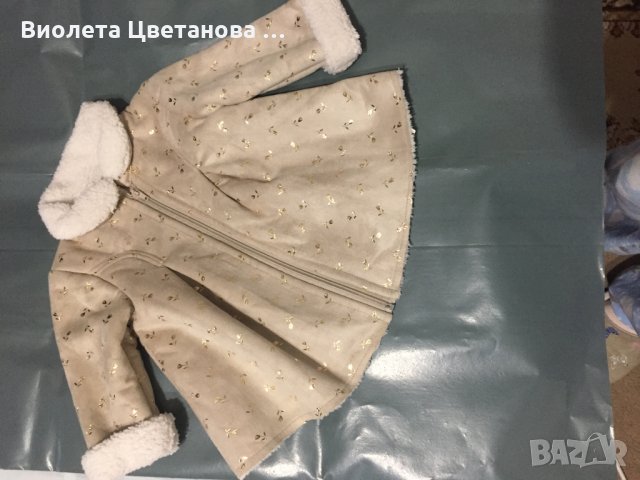 Детско кожено палтенце за момиченце