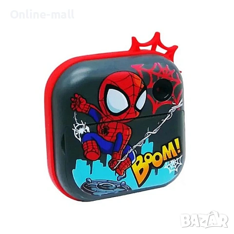 Детски фотоапарат с печат на снимки Спайдърмен – 48 MP, 2.5K UHD видео, двойна камера, селфи и игри, снимка 3 - Фотоапарати - 53244154