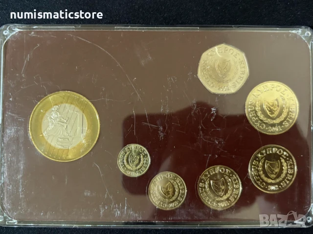 Комплектен сет - Кипър 1998-2003 г. , 6 монети + медал, снимка 4 - Нумизматика и бонистика - 51392696