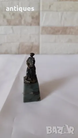 Стара руска бронзова пластика - ОРЛЕНОК - бронз и гранит, снимка 8 - Антикварни и старинни предмети - 50249094