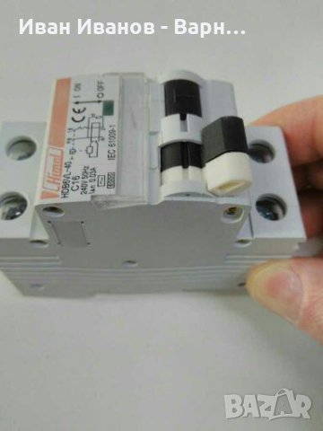 Дефектно токова защита комбинирана HDB6VL -40 ;0.03A/30mA/ I с 1р 16А контакт , снимка 2 - Други - 32460250