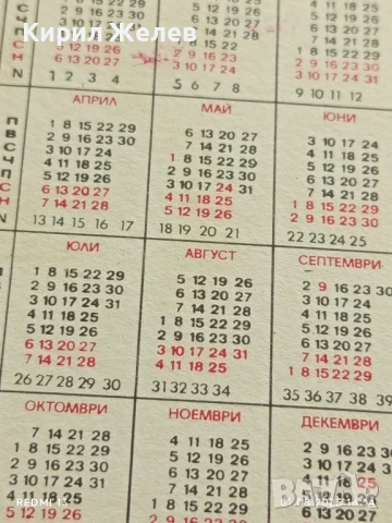 Старо календарче СПОРТ ТОТО серия анимация зимни спортове 34998, снимка 5 - Колекции - 51218289