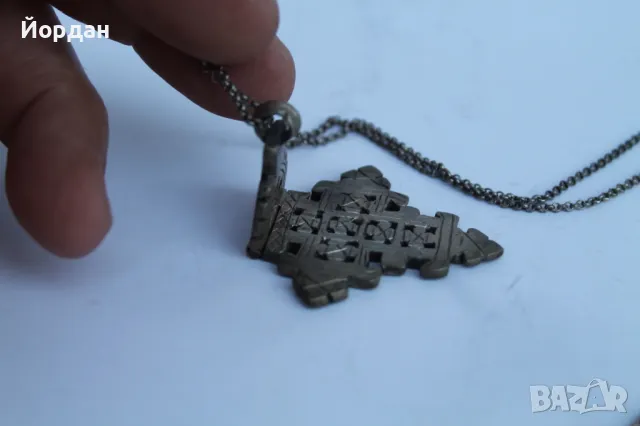 Стар сребърен възрожденски кръст, снимка 10 - Антикварни и старинни предмети - 50380182