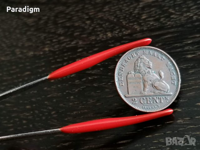 Монета - Белгия - 2 цента | 1911г., снимка 2 - Нумизматика и бонистика - 28847176