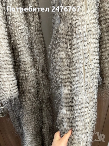 Ново дълго палто от еко косъм 4XL, снимка 5 - Палта, манта - 53041794