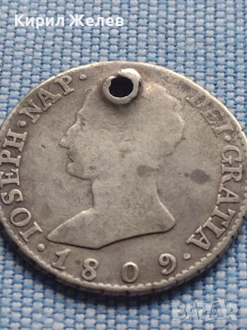 Сребърна монета 4 реала 1809г. Хосе Напалеон Мадрид Испания 13674, снимка 2 - Нумизматика и бонистика - 42967754