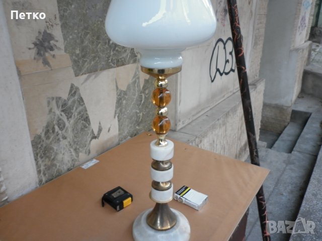 Голяма масивна лампа НРБ    64  см, снимка 7 - Антикварни и старинни предмети - 43370274