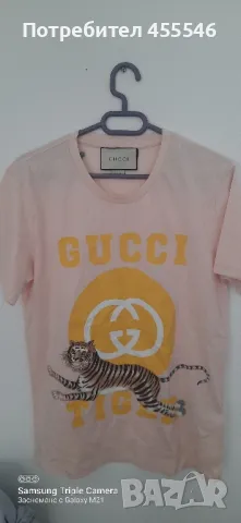 тениска gucci размер small дамска с тигър принт, снимка 4 - Тениски - 50385306