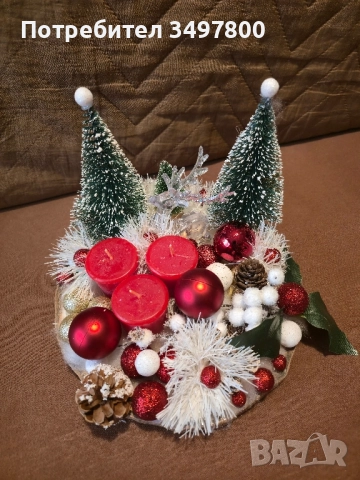 Коледен ароматен свещник 22х23 см, снимка 3 - Декорация за дома - 52548017