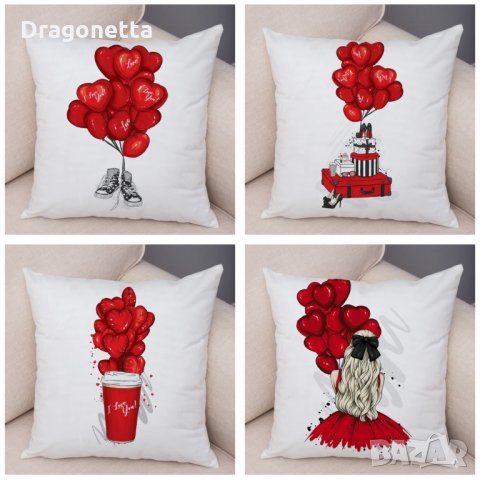калъфки за декоративни възглавници- 2 броя с мъж и жена-отличен плат, снимка 3 - Възглавници - 35187514