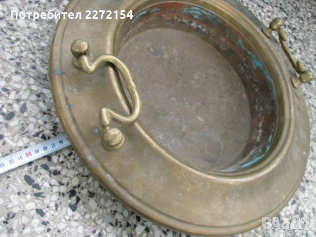 Медно бронзов казан мангал печка, снимка 4 - Антикварни и старинни предмети - 28633915