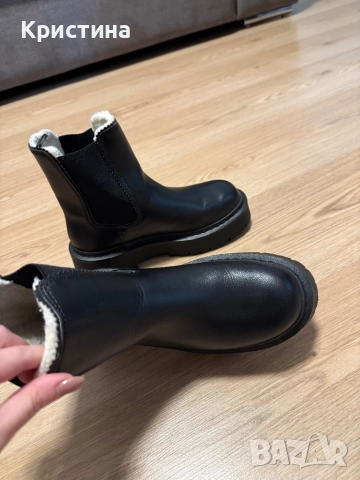 Черни зимни боти, снимка 4 - Дамски боти - 52610731