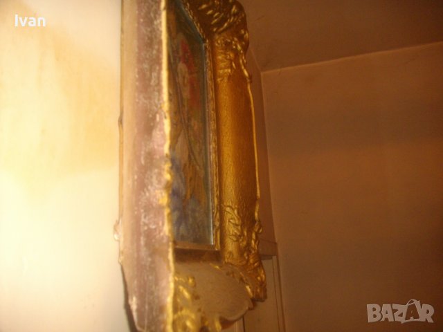 Стар/Старинен DMC Гоблен-Ръчно Нашиван-Германия-Рамкиран-Гипс-460х390мм-Момиче С Боне-ОТЛИЧЕН, снимка 14 - Гоблени - 37088937