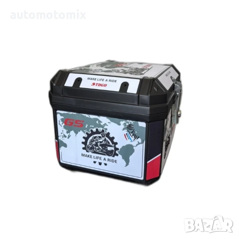 Куфар за мотор 45л.,Кутия за задната част на мотор, цветен - 721407, снимка 2 - Аксесоари и консумативи - 50938163