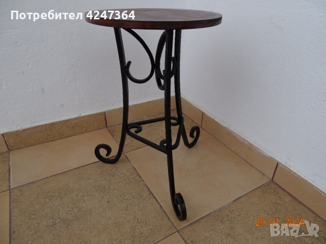 табуретка ковано желязо, снимка 3 - Столове - 53267758