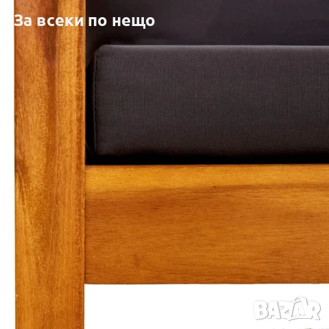 Градинска Пейка С Маса И Табуретки За Крака, Акация Масив Код P802, снимка 6 - Градински мебели, декорация  - 50744459