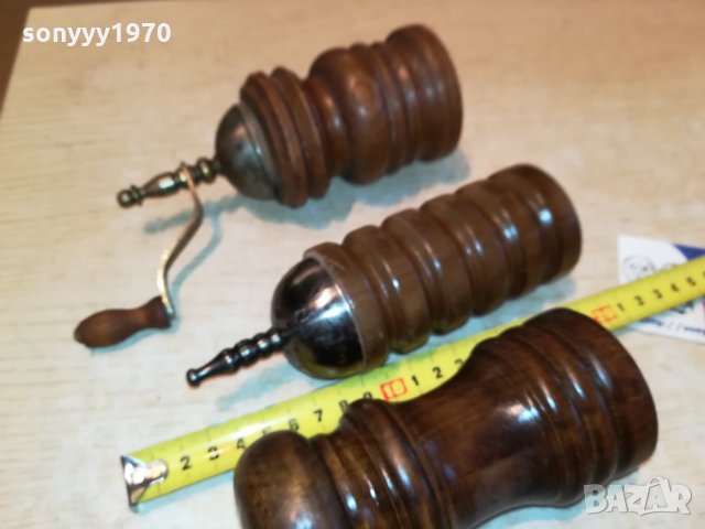 мелница солница-3бр дърво/метал от германия 0411211800, снимка 10 - Антикварни и старинни предмети - 34697205