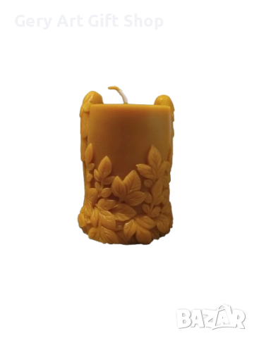 Свещ от натурален пчелен восък с памучен фитил - Ангелче, снимка 2 - Други - 51593051