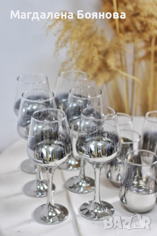 Опушени чаши за вино/алкохол или безалкохолно , снимка 2 - Чаши - 44855519