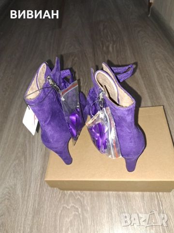 Лилави боти естествена кожа TAMARIS 37 номе., снимка 2 - Детски боти и ботуши - 52436033