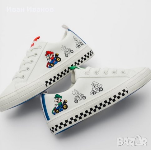 сникърси ZARA  Mario Kart Toddler Nintendo Sneaker номер 36 , снимка 4 - Детски обувки - 33382996
