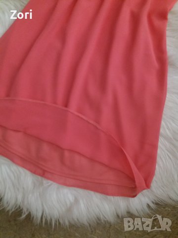 Розова рокля шифон с подплата свободен модел, снимка 3 - Рокли - 37895403