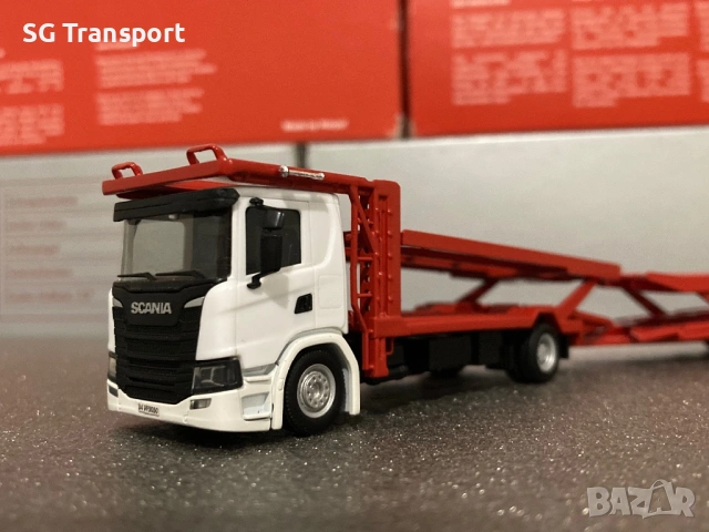 Herpa 1:87 Scania Автовоз, снимка 3 - Колекции - 53275901