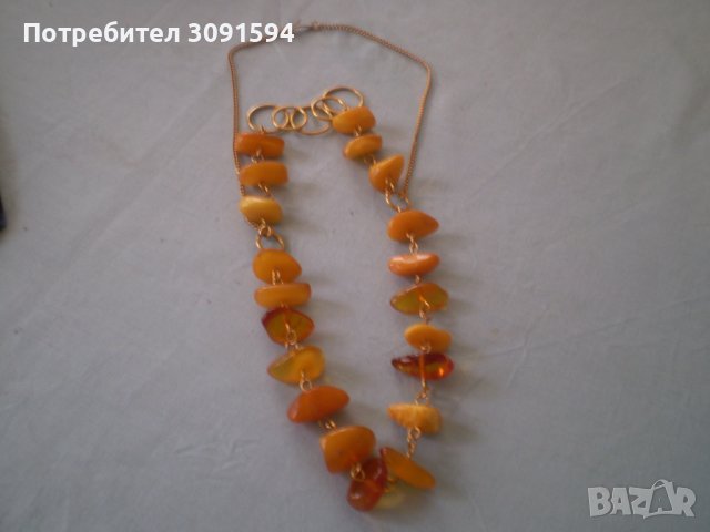 ссср колие от кехлибар със позлатa, снимка 9 - Антикварни и старинни предмети - 36964046