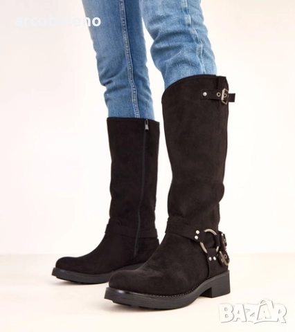 Дамски ботуши с декоративни катарами Merena, снимка 2 - Дамски ботуши - 52167894