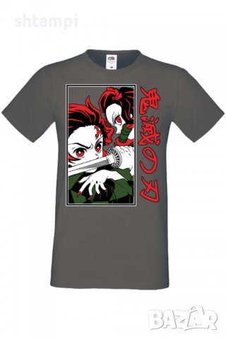 Мъжка тениска Demon Slayer Tanjiro Nezuko Fighting,Анимация,игра,Празник,Повод,, снимка 8 - Тениски - 38075907