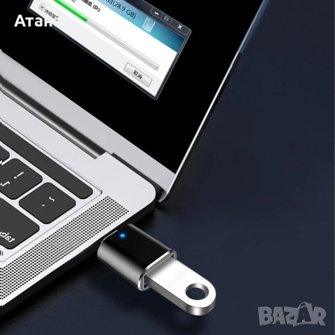 Type-C to USB3.0 OTG адаптер, снимка 3 - Кабели и адаптери - 53401702