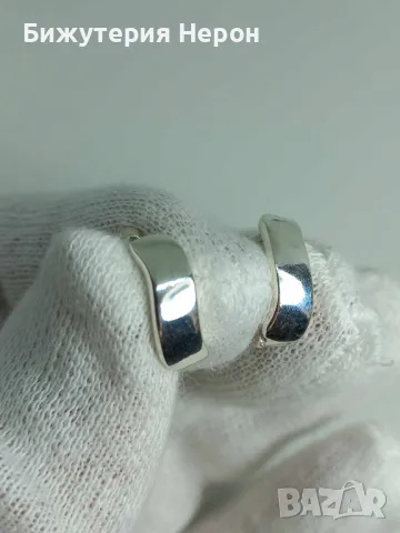 Сребърни обеци, снимка 1