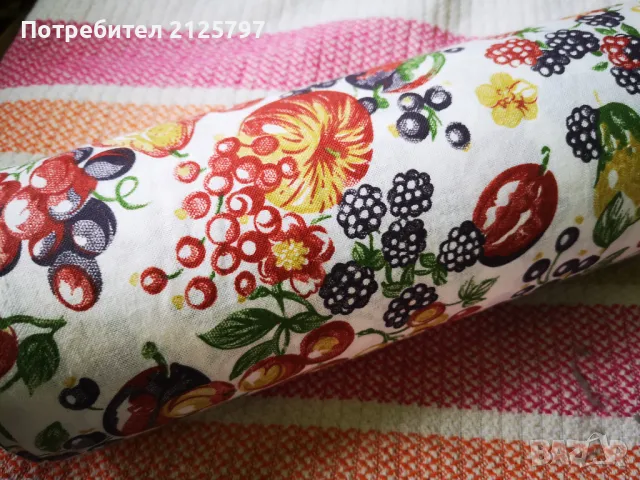 Ш/ 118смПамучен плат на метър, плодове, снимка 2 - Платове и дамаски - 49027497