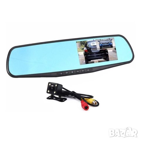 Дисплей 4.3" 16:9 LCD DVR РЕГИСТРАТОР ОГЛЕДАЛО с две камери  , снимка 3 - Аксесоари и консумативи - 43815722