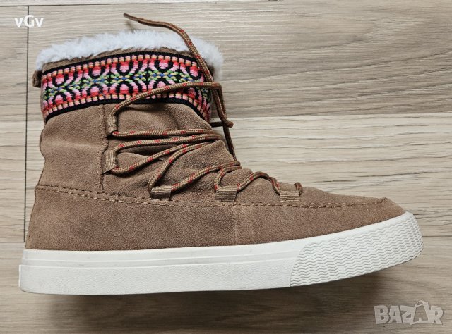 Дамски кожени боти Tom's -37/38, снимка 3 - Дамски боти - 43252511