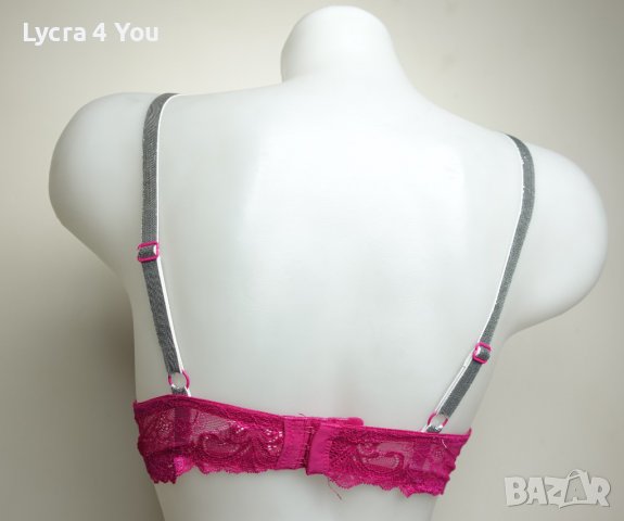 MisterLady.com 75C уникален цикламен сутиен с бляскави презрамки, снимка 7 - Бельо - 38323611