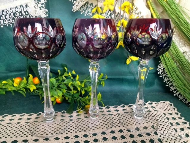 Кристални чаши за вино и ракия, снимка 2 - Чаши - 52937291