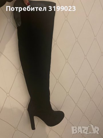 Дамски чизми велур 37 номер, снимка 2 - Дамски ботуши - 43299846