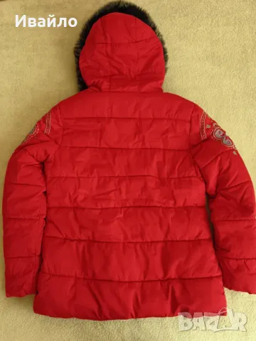 Дамско пухено зимно яке с качулка, снимка 4 - Якета - 48490749