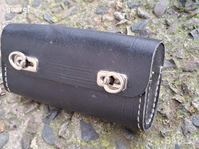 ретро чантичка за велосипед от естествена кожа 29/5, снимка 2 - Части за велосипеди - 52580812