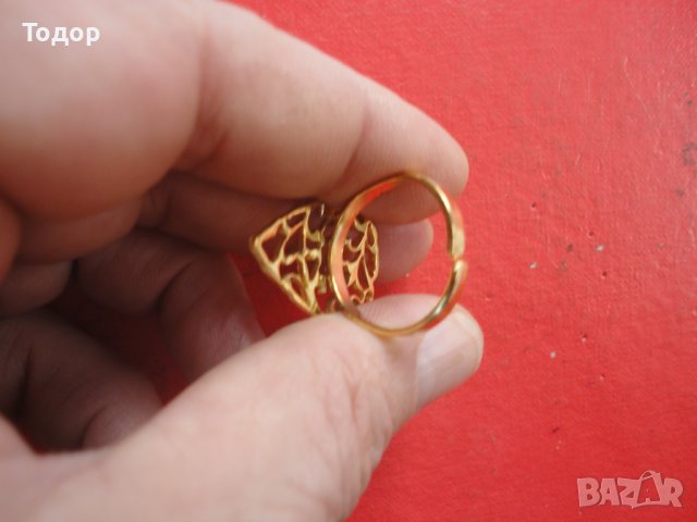Страхотен позлатен пръстен Lina с камъни, снимка 4 - Пръстени - 43926290