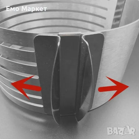 Форма за печива, от неръждаема стомана с процепи за равно изрязване на блатове - 2бр в комплект, снимка 2 - Други - 48917322