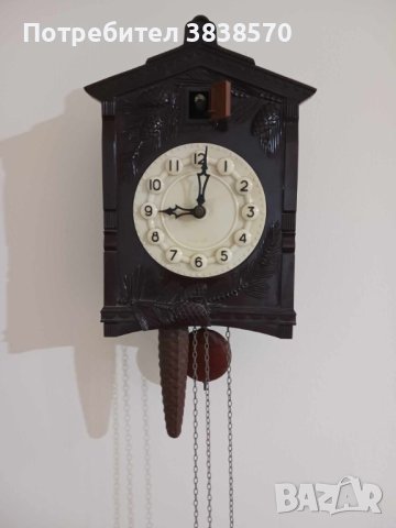 Ретро стенен часовник Маяк с кукувица, снимка 3 - Антикварни и старинни предмети - 43731814