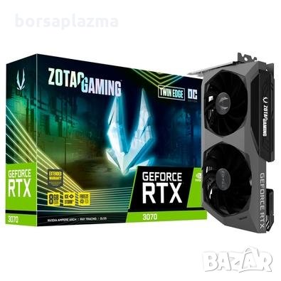 Zotac Gaming GeForce RTX 3070 Twin Edge OC, 8GB GDDR6, HDMI, 3x DP (ZT-A30700H-10P), снимка 1 - Видеокарти - 32604046